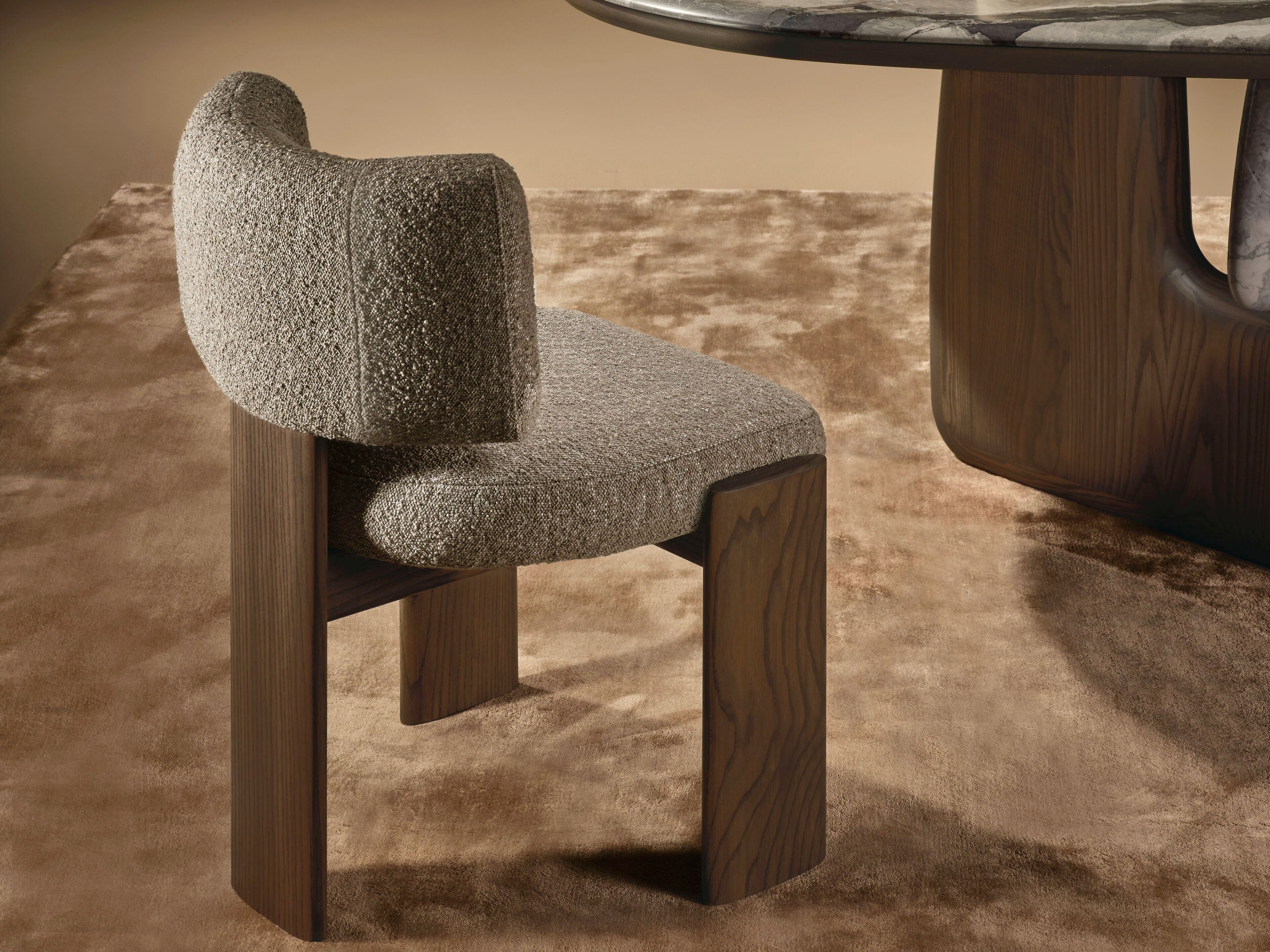 Мягкий стул с деревянным каркасом без подлокотников Naturedesign Главная ARCH-00119419 - Вид №1