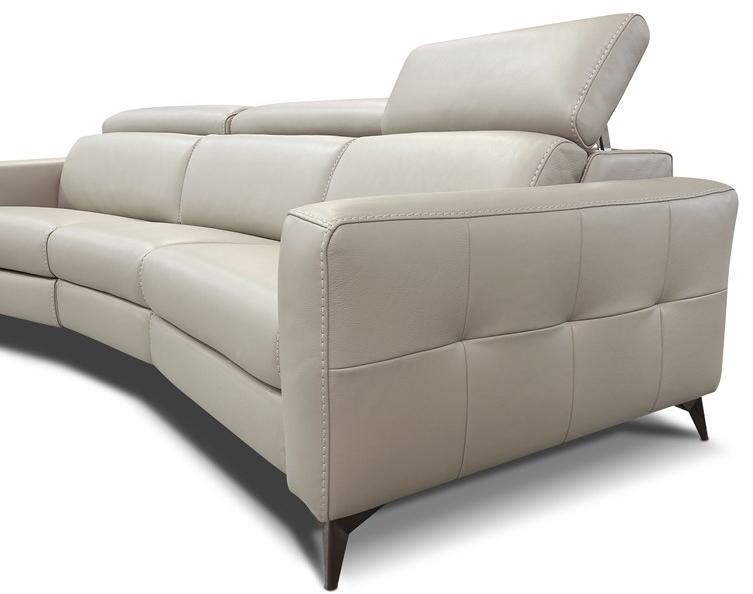 Rossini Sofas Изогнутый регулируемый кожаный диван sun-id-1509203 - Вид №9