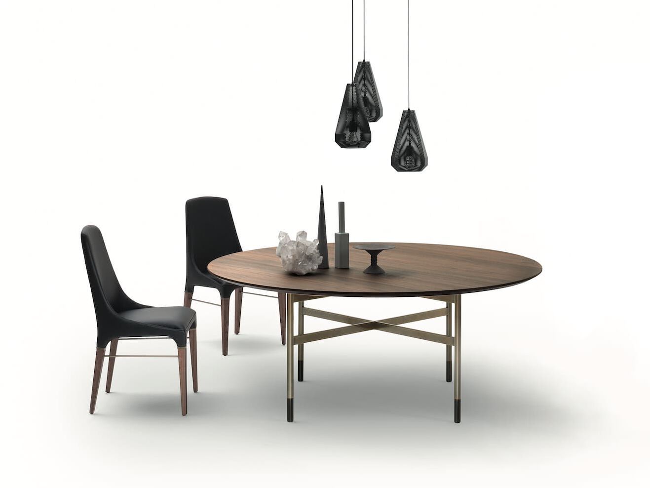 Круглый обеденный стол из нержавеющей стали и SuperMarmo Bontempi Casa GLAMOUR ARCH-00060859 - Вид №2