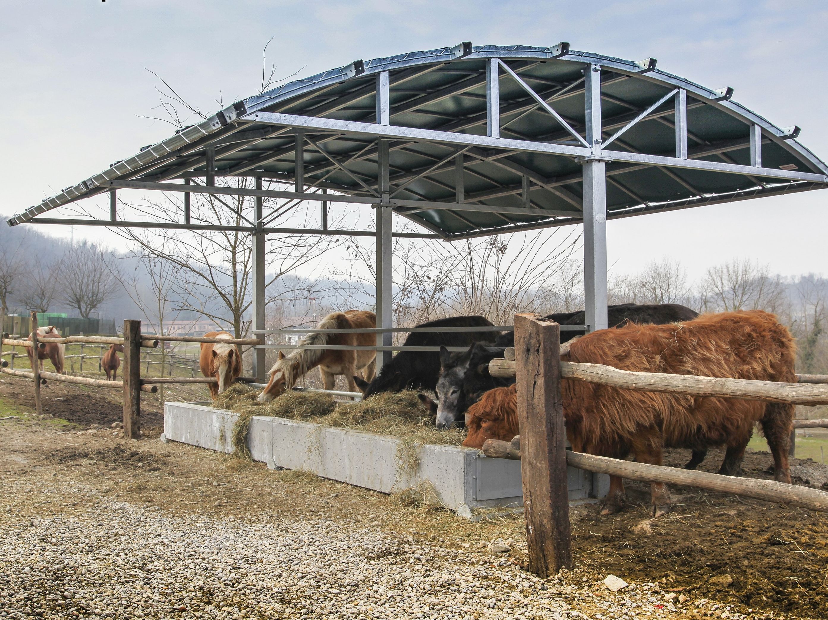 Навес для укрытия и кормления скота SELVOLINA ALPINA ARCH-00023456