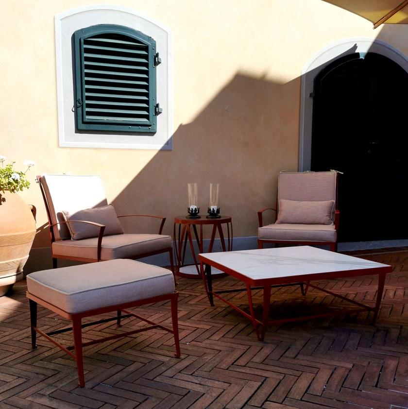 OFFICINACIANI Садовый пуф / подставка для ног из кованого железа Zig zag Gf4023po - Вид №2