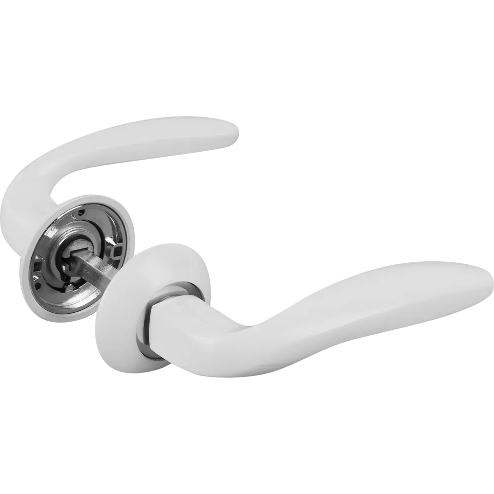 Ручки на розетке алюминий Пиката 125 мм цвет матовый белый PUERTO STLM-2135772