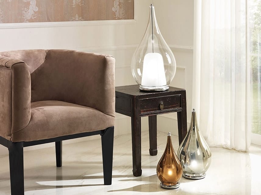 Металлическая настольная лампа из боросиликатного стекла Cangini & Tucci ARCH-00009311