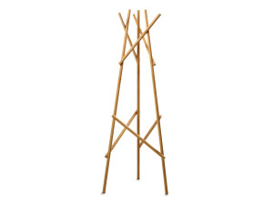 Дубовая напольная офисная вешалка для одежды