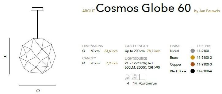Quasar Металлический светодиодный подвесной светильник ручной работы Cosmos sun-id-1406107 - Вид №2