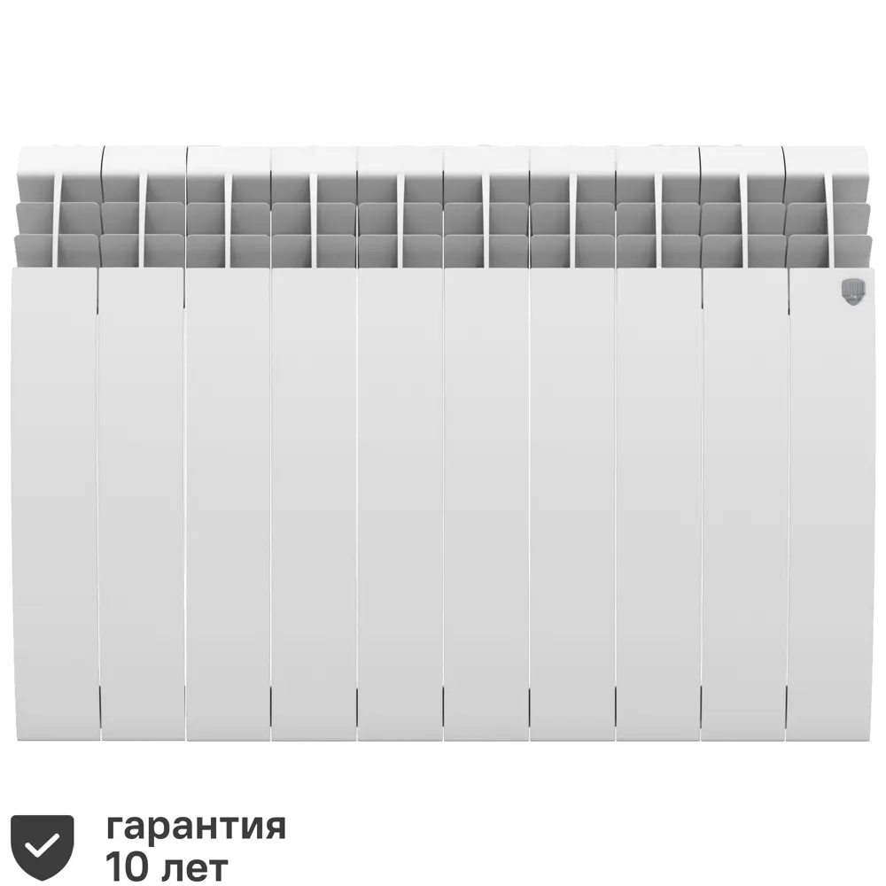 Радиатор секционный Royal Thermo Biliner Alum 500/87 10 секций боковое подключение алюминий белый 82258102 STLM-2034297