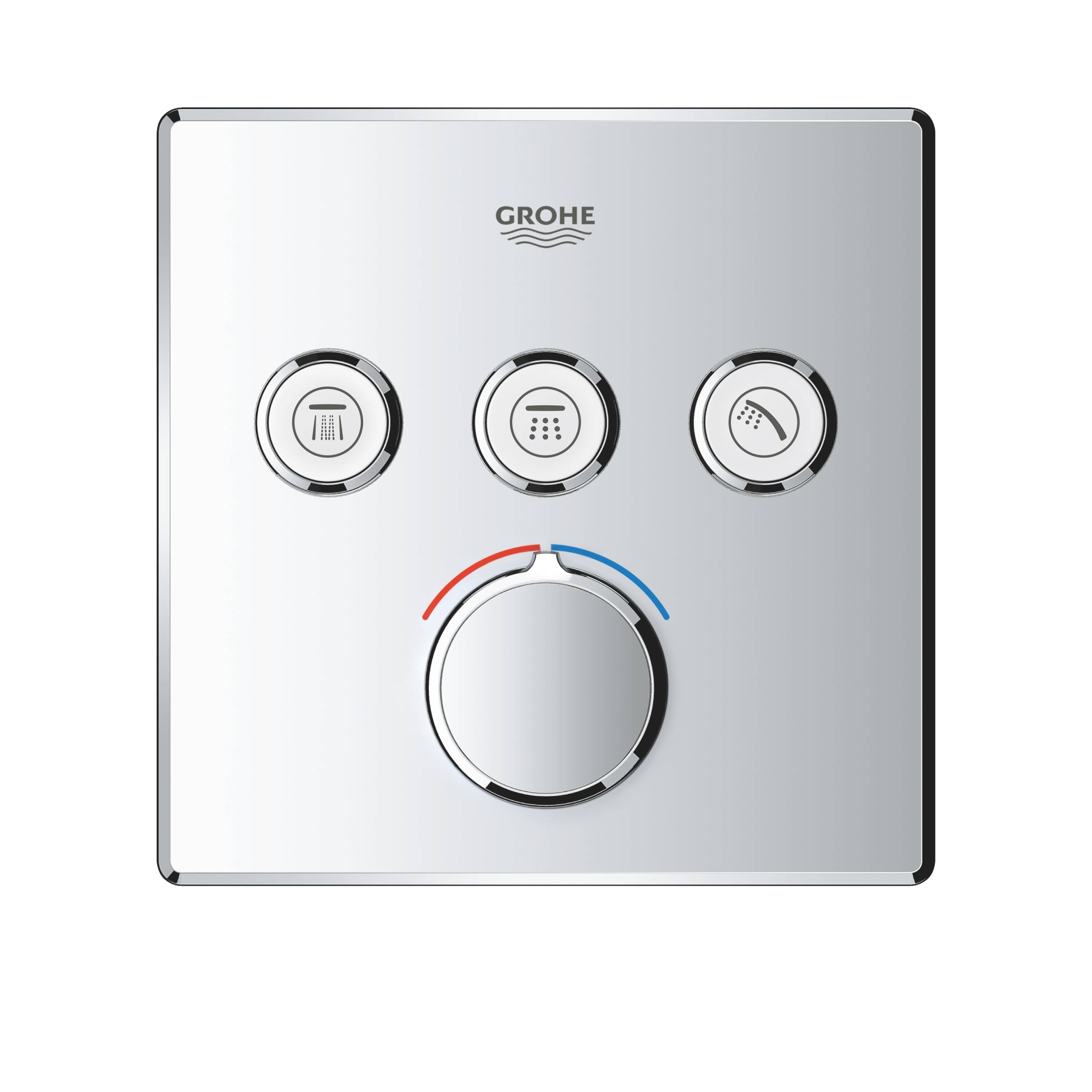 Смеситель GROHE Grohtherm SmartControl на 3 выхода, внешняя часть, хром (29149000) - Вид №3