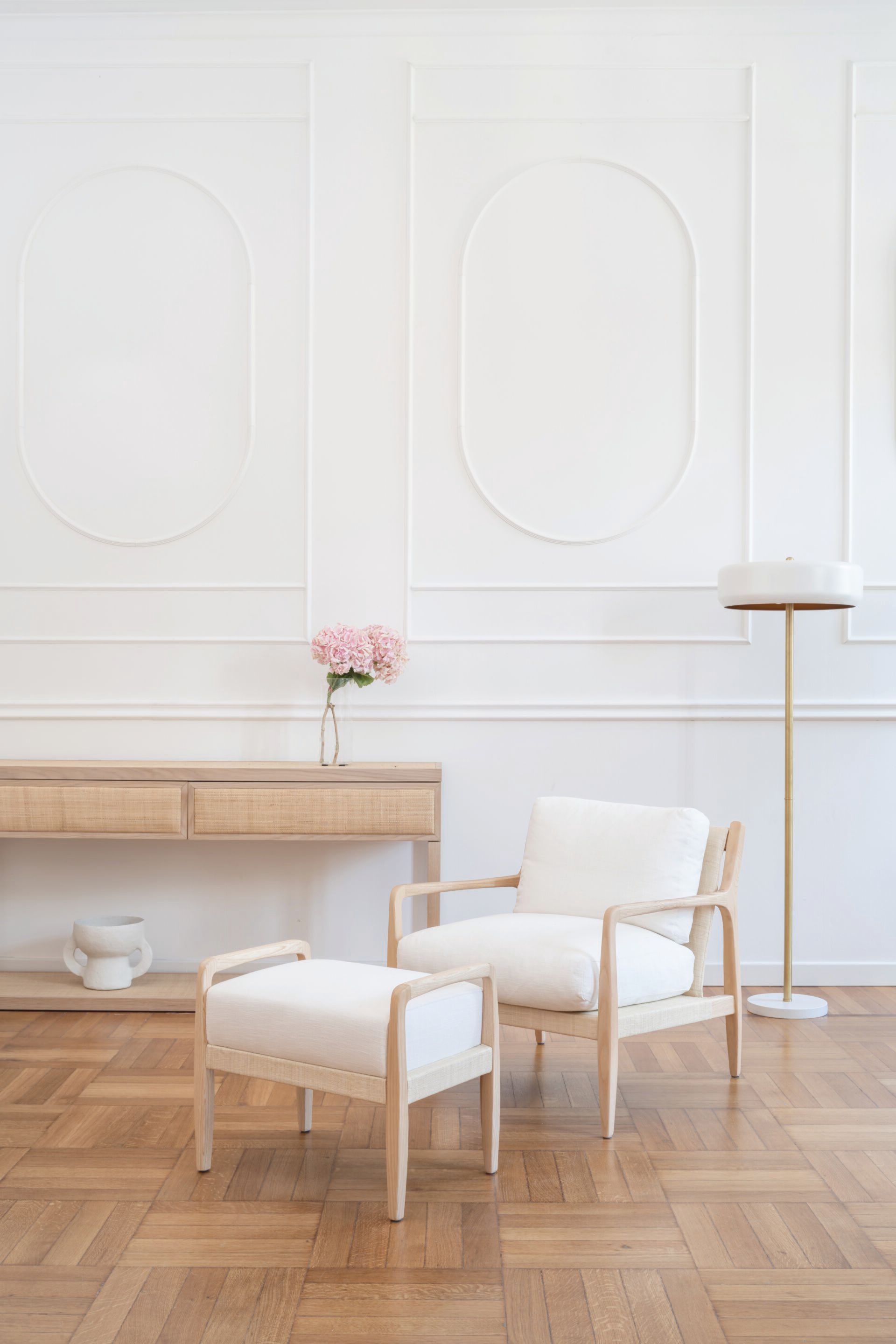 Подставка для ног из дерева и рафии DOM EDIZIONI коллекция Riviera ARCH-00139695 - Вид №1