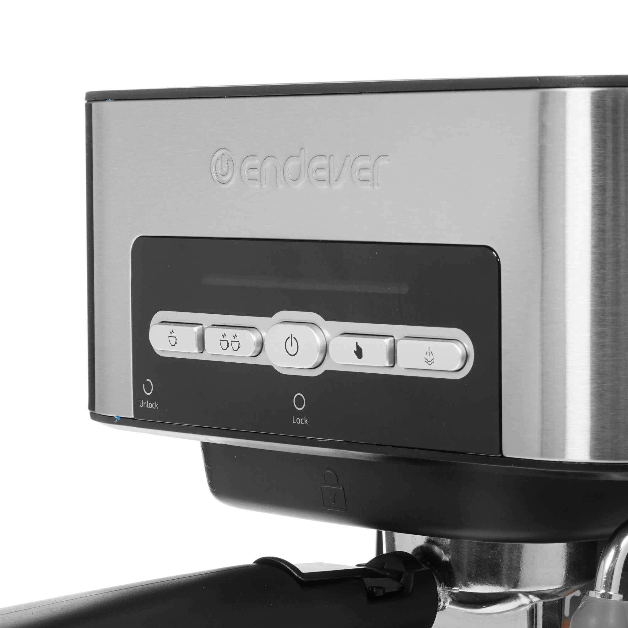 8145434 Кофеварка рожковая Endever Costa-1065 серебристый STDN-0041144 - Вид №3