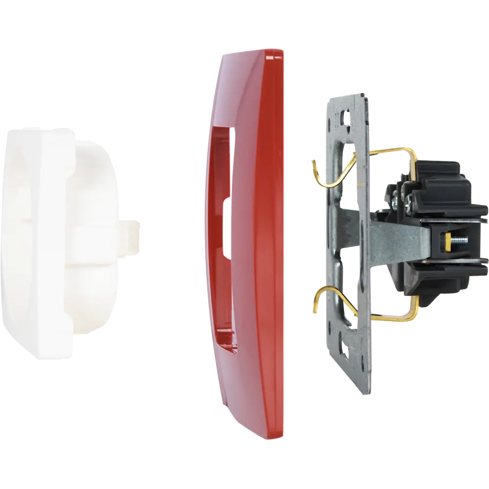 Legrand Etika: глянцевая рамка для 4 розеток в красном цвете 17356767 STLM-0008013 - Вид №3