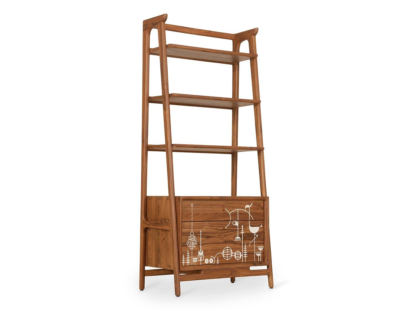 Книжный шкаф из тикового дерева Alankaram WIMA ARCH-00095169