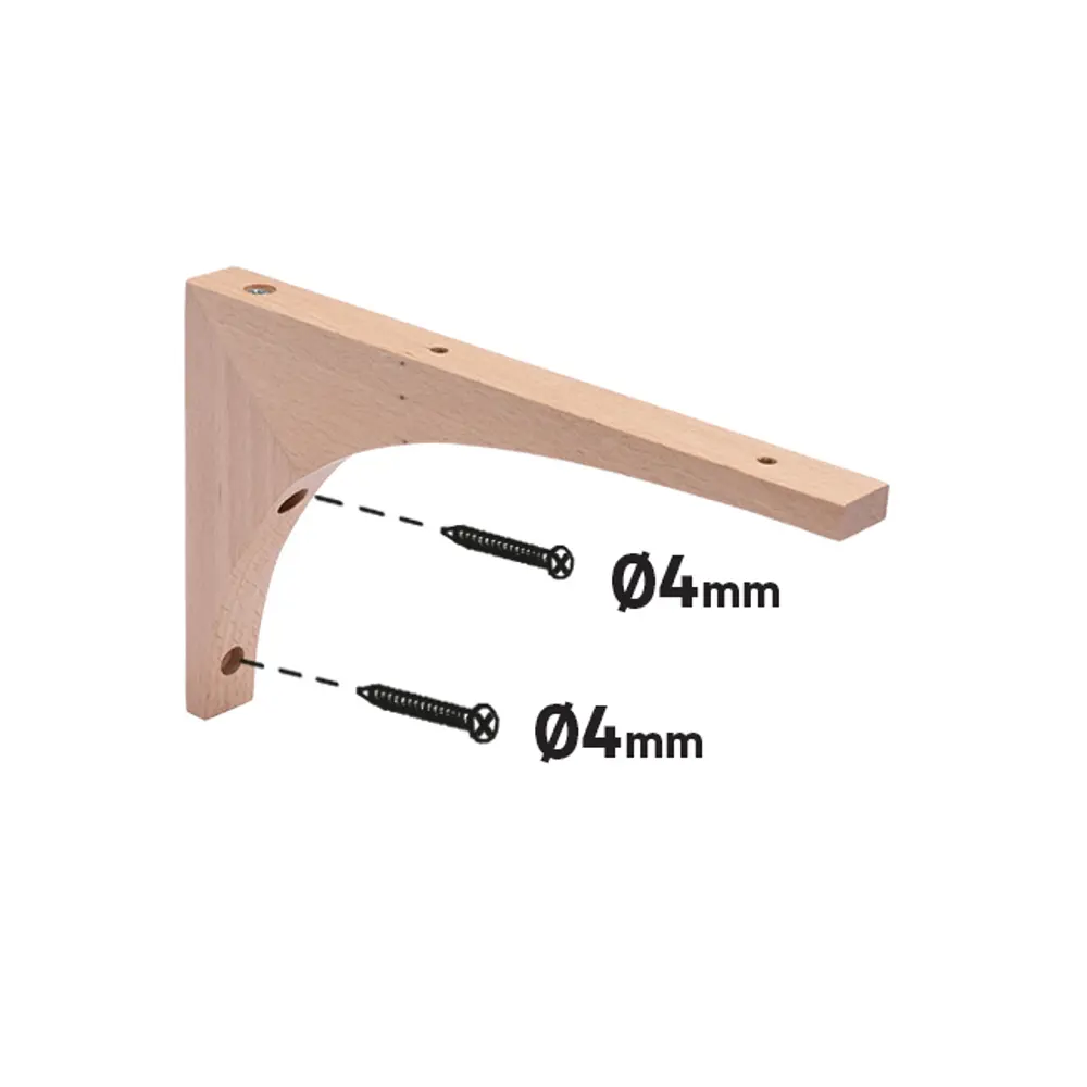 SPACEO Кронштейн деревянный для полок с лакированной отделкой 85002138 STLM-1097023 - Вид №7