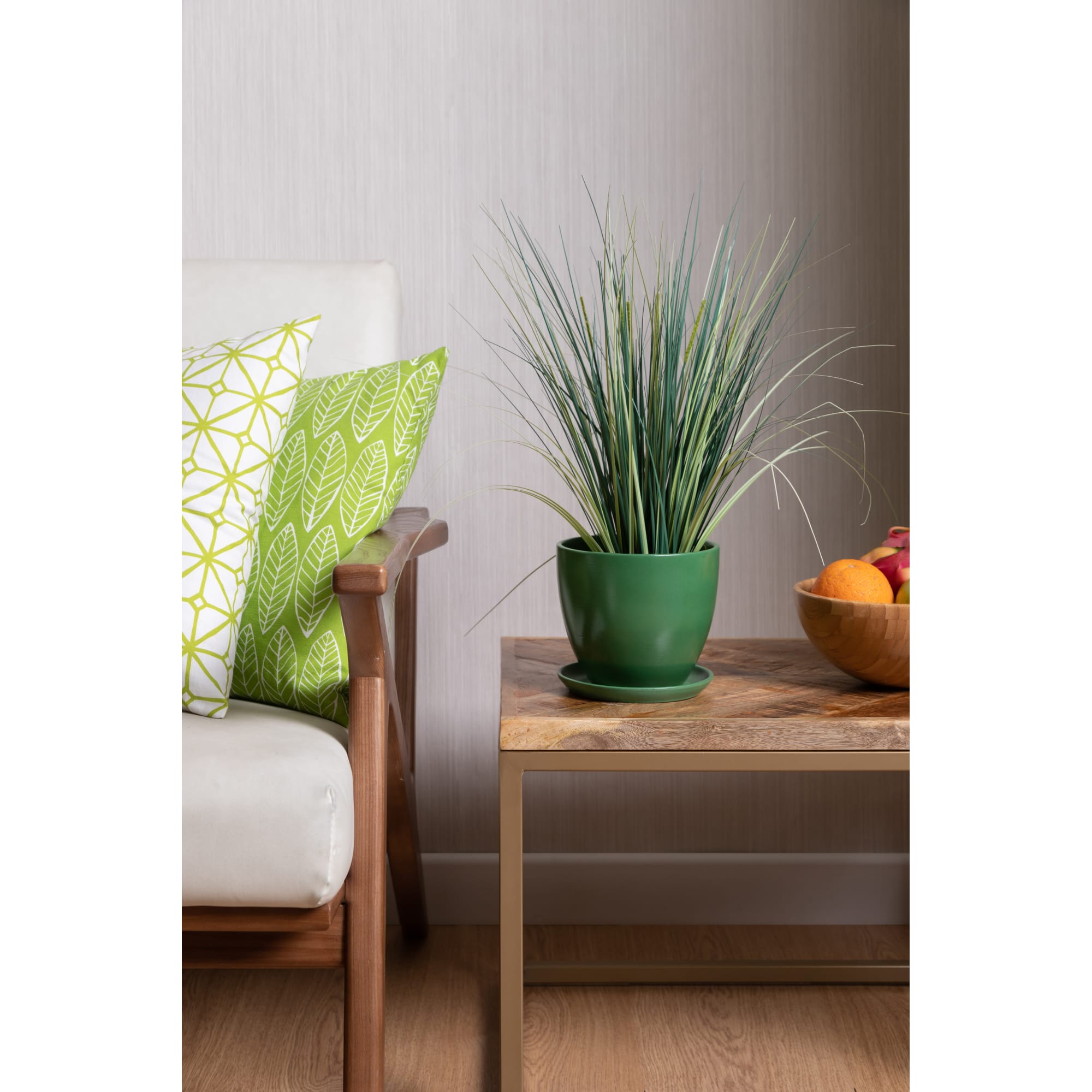 18875892 Горшок цветочный ø15 h13.5 см v1.5 л керамика зелёный Колор гейм Santreyd  - Вид №4