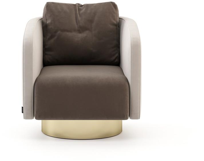 Stylish Club Мягкое бархатное кресло с подлокотниками Her Scf.he09 - Вид №1