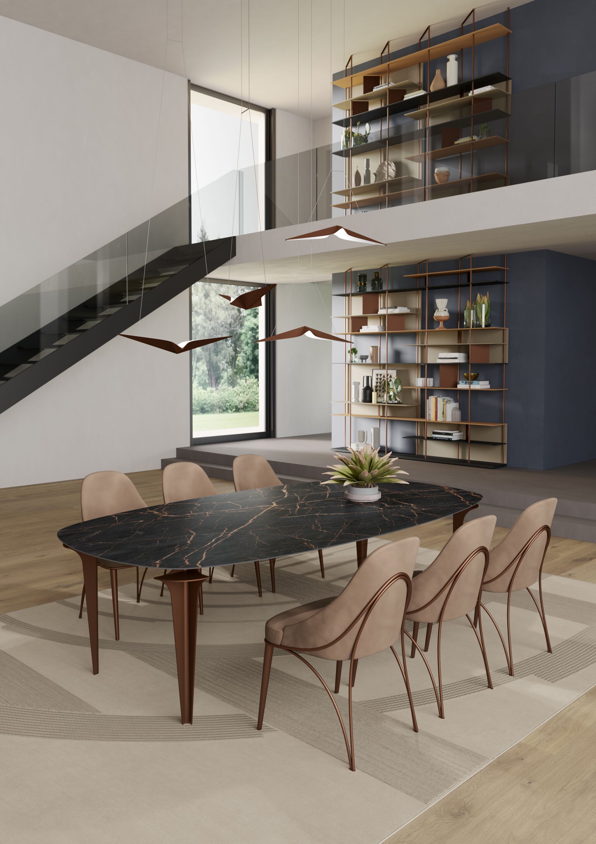 Овальный керамический обеденный стол Bizzotto Italia Нара ARCH-00120355 - Вид №2