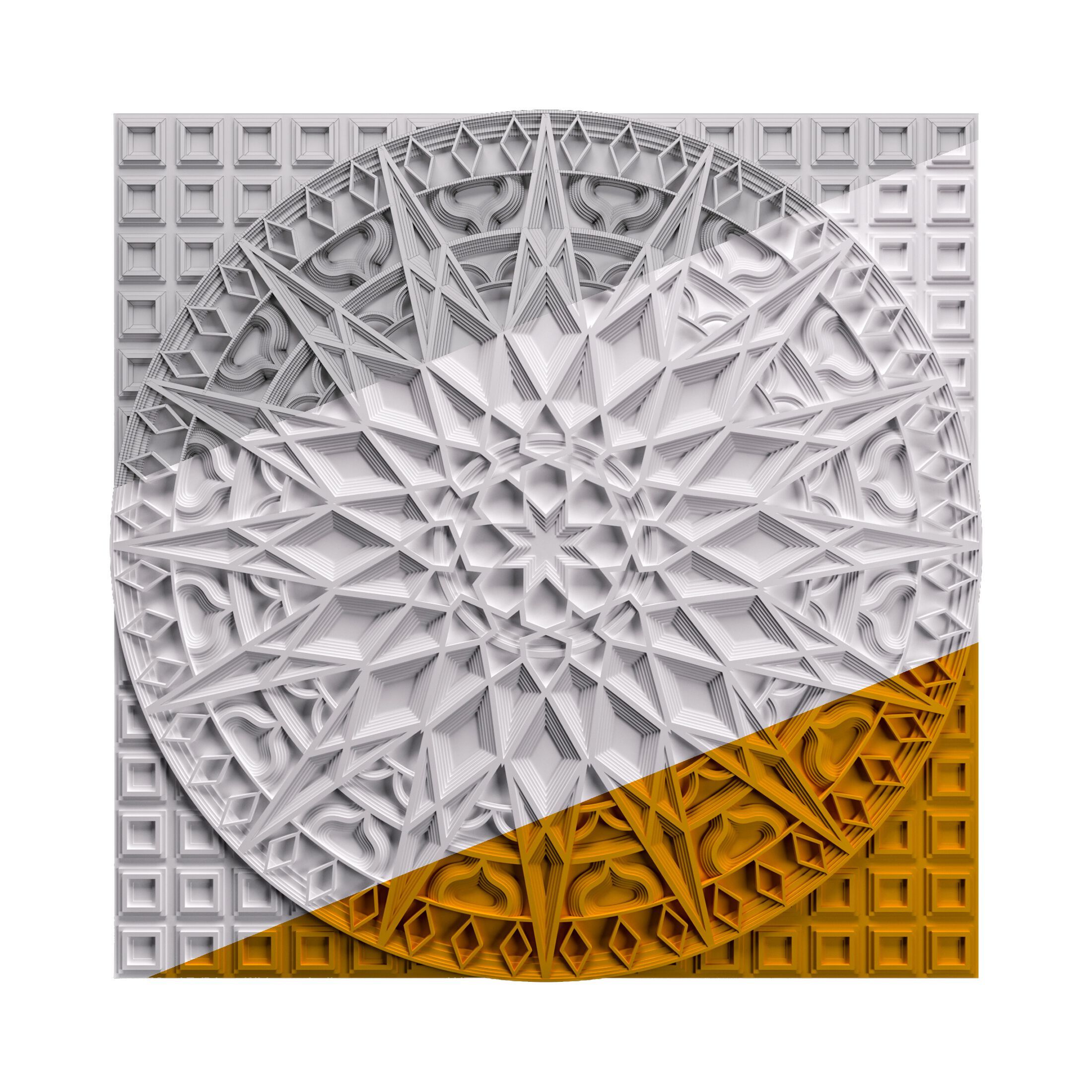 Трехмерная декоративная гипсовая панель WallDeco SOL ARCH-00127489 - Вид №3