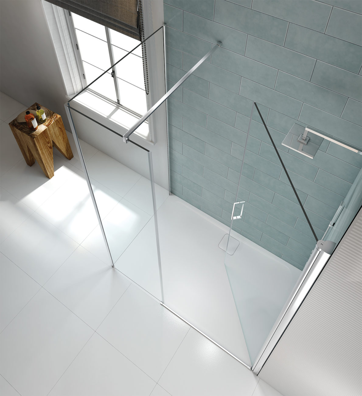 Торцевая панель для монтажа с дверью S8FSP90IN Merlyn Pivot Хромированный - Вид №3