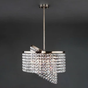 Подвесная люстра Eurosvet Leoni 10090/5 античная бронза/прозрачный хрусталь Strotskis EUROSVET ДИЗАЙНЕРСКИЕ, LEONI 182165 Бронза