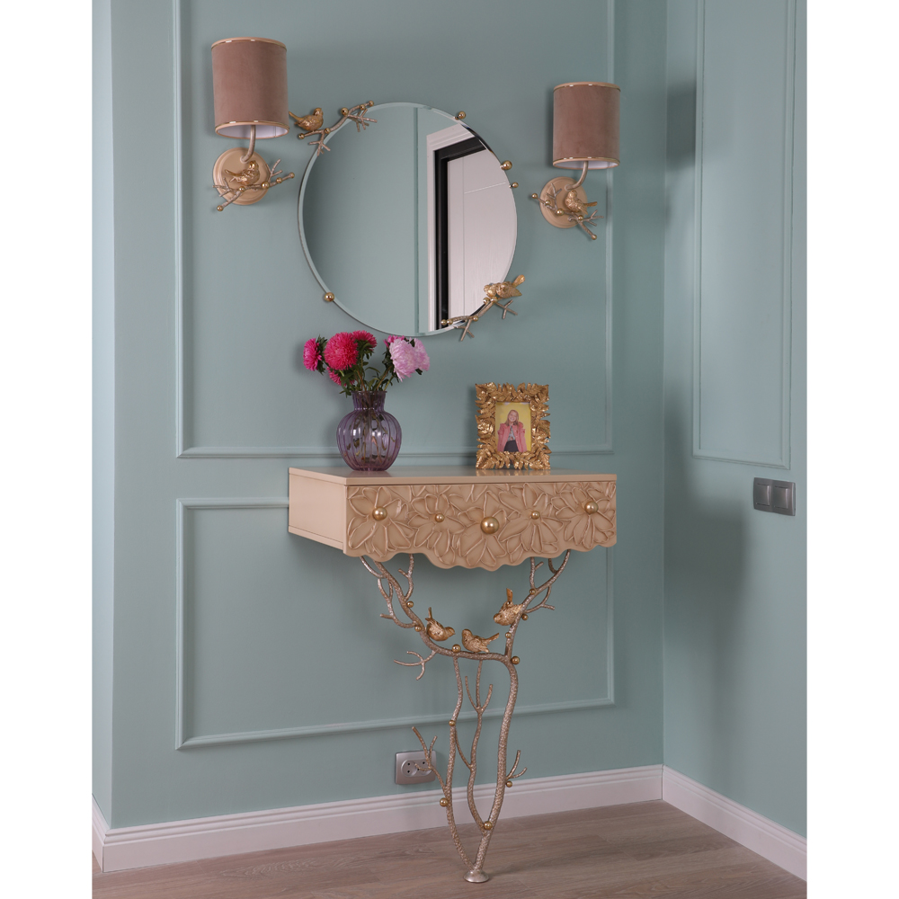 15009,79025 Консоль и зеркало Терра Айвори BOGACHO 4627174553598, 4627174557893 - Вид №1