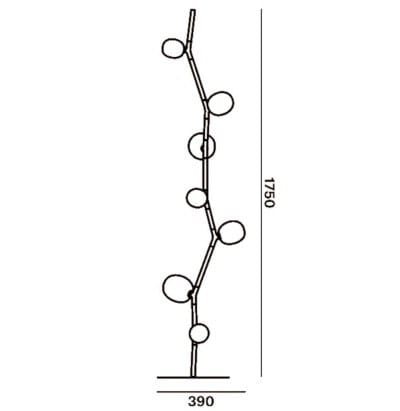 Напольная лампа из дутого стекла и металла BROKIS Ivy ARCH-00099533 - Вид №12