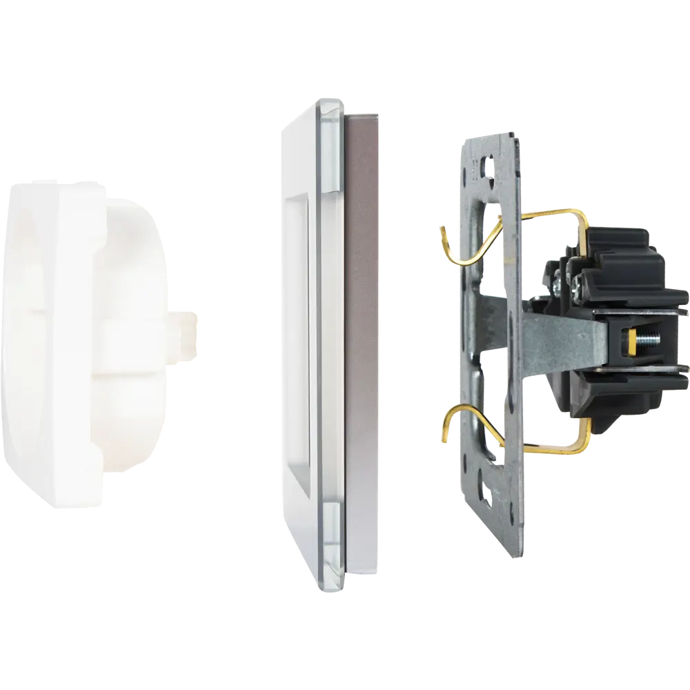 Рамка для розеток и выключателей Werkel Favorit 1 пост стекло цвет серый STLM-2086073 - Вид №3
