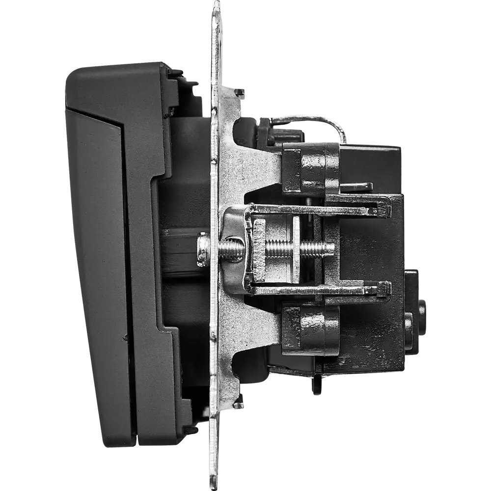 Розетка IEK Brite встраиваемая с защитными шторками, графит 87761576 STLM-1545123 - Вид №5