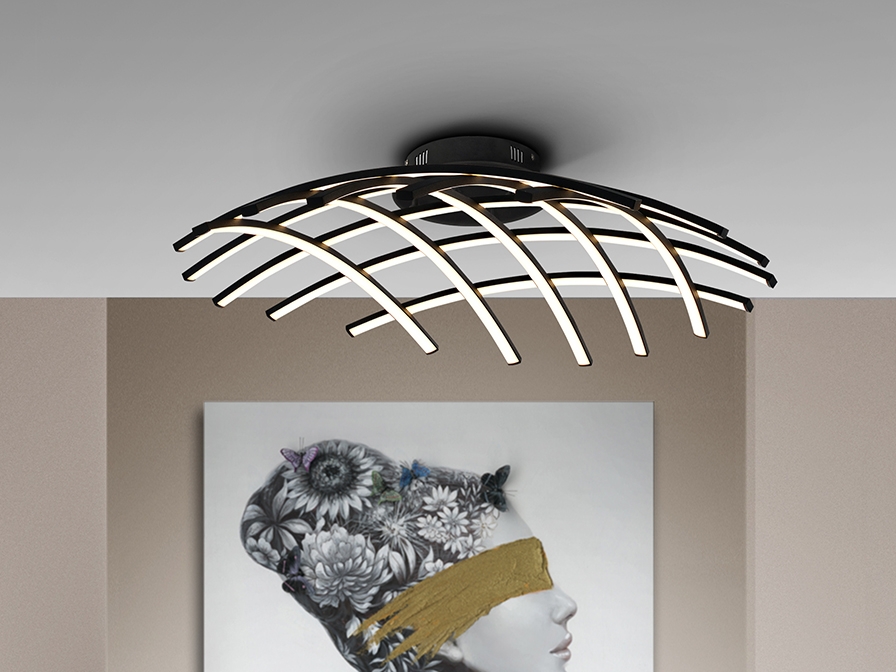 108999 Потолочный светильник 86Ø черный DIM Schuller Trama - Вид №2