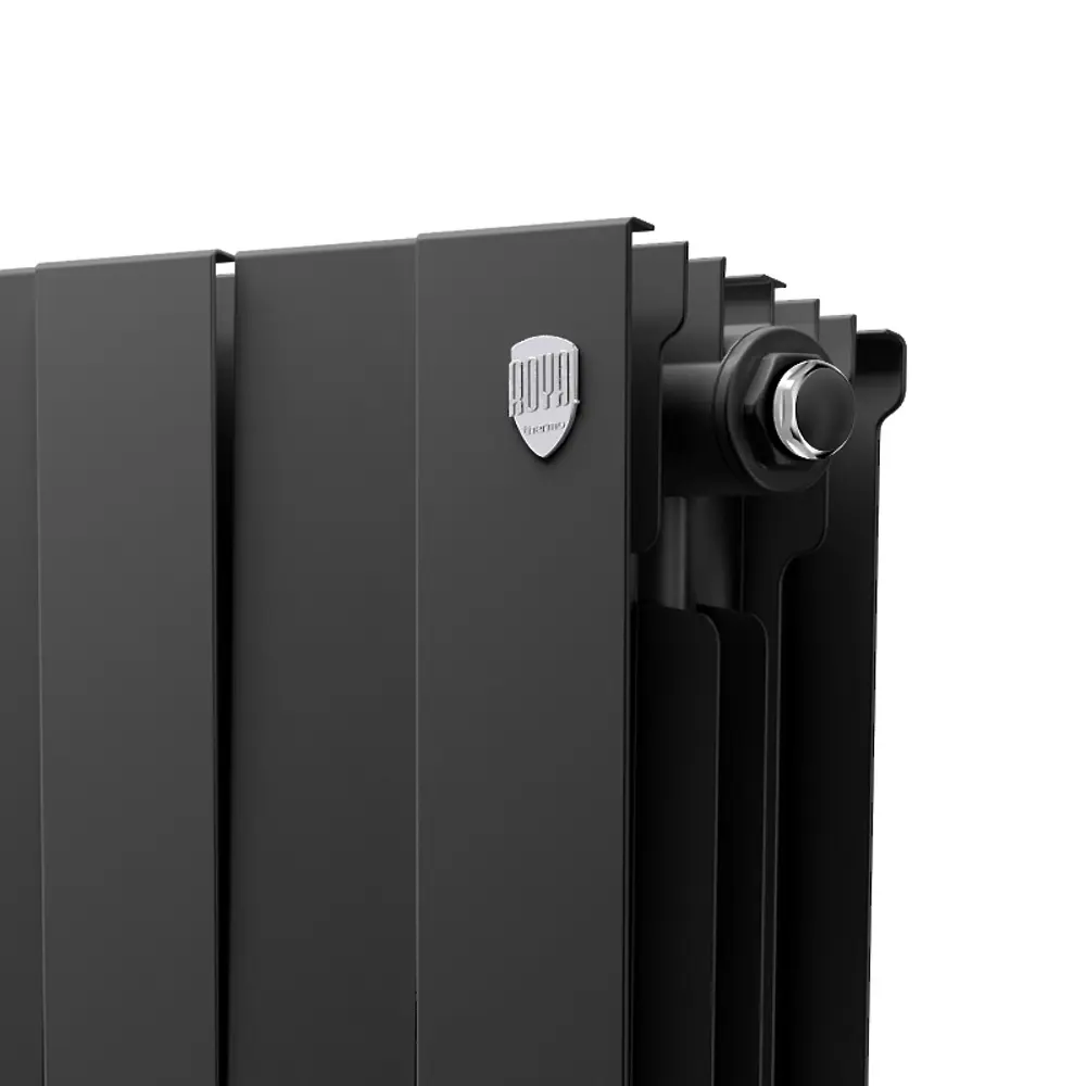 Радиатор секционный Royal Thermo Pianoforte 200/100 16 секций боковое подключение биметалл черный STLM-2072698 - Вид №4