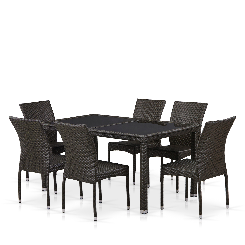 T246A/Y380A-W53 Brown 6Pcs Комплект плетеной мебели Afina 