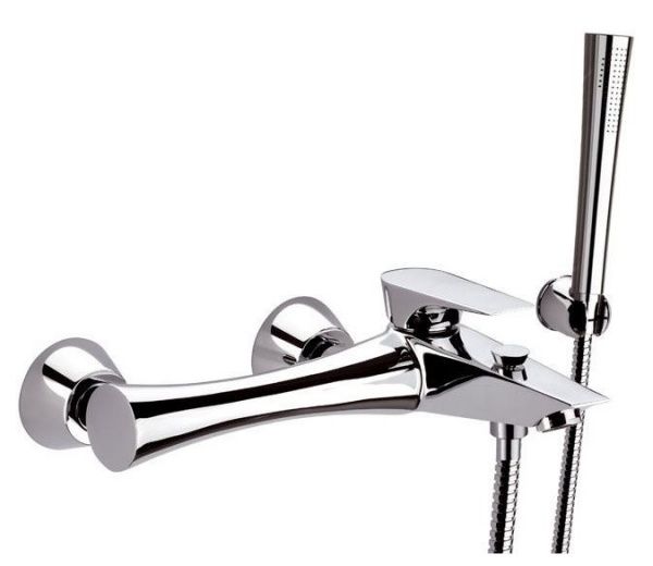 DV610-CR Daniel Diva, однорычажный смеситель для ванны, c набором для душа, цвет хром Santreyd