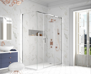 Дверь душевая для установки с боковой панелью GSC1225H L или R Merlyn Arysto Хромированный