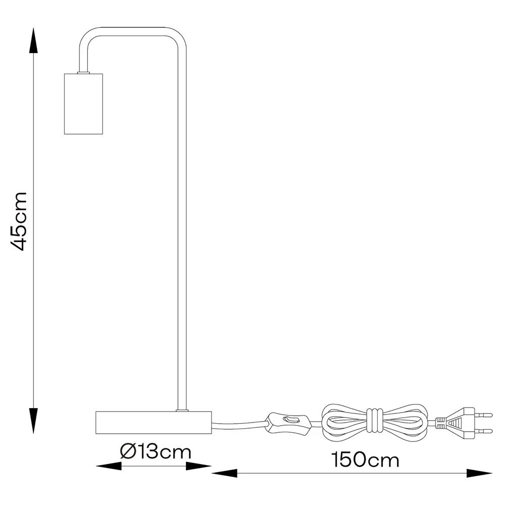 Настольная лампа INSPIRE Lina - минимализм в черном металле 86493627 STLM-1326138 - Вид №12