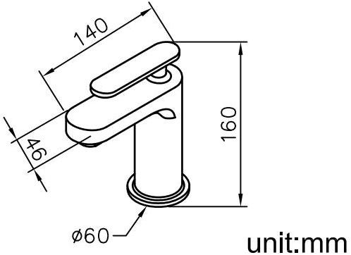 JUSTIME Смеситель для умывальника, однорычажный, на столешницу, на одно отверстие Charming 6922-90-80cp - Вид №6