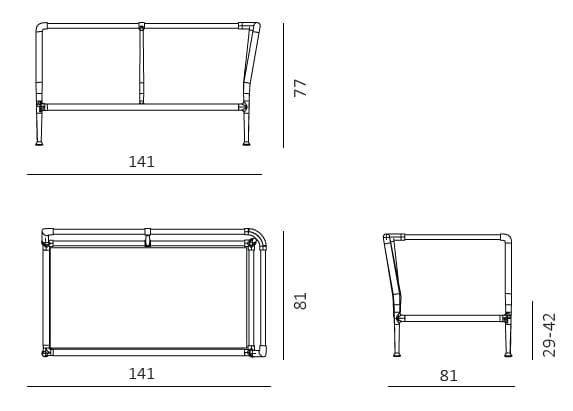 2-местный угловой садовый диван Unopiù Treble ARCH-00135453 - Вид №12