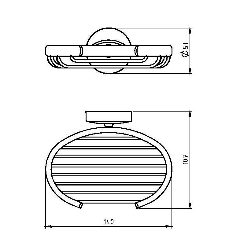 Мыльница-решетка Novaservis Metalia 11 0148.0 хром 01480 - Вид №1