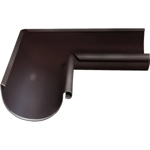 Угол желоба на 90° внутренний GL PE 125 мм цвет шоколад