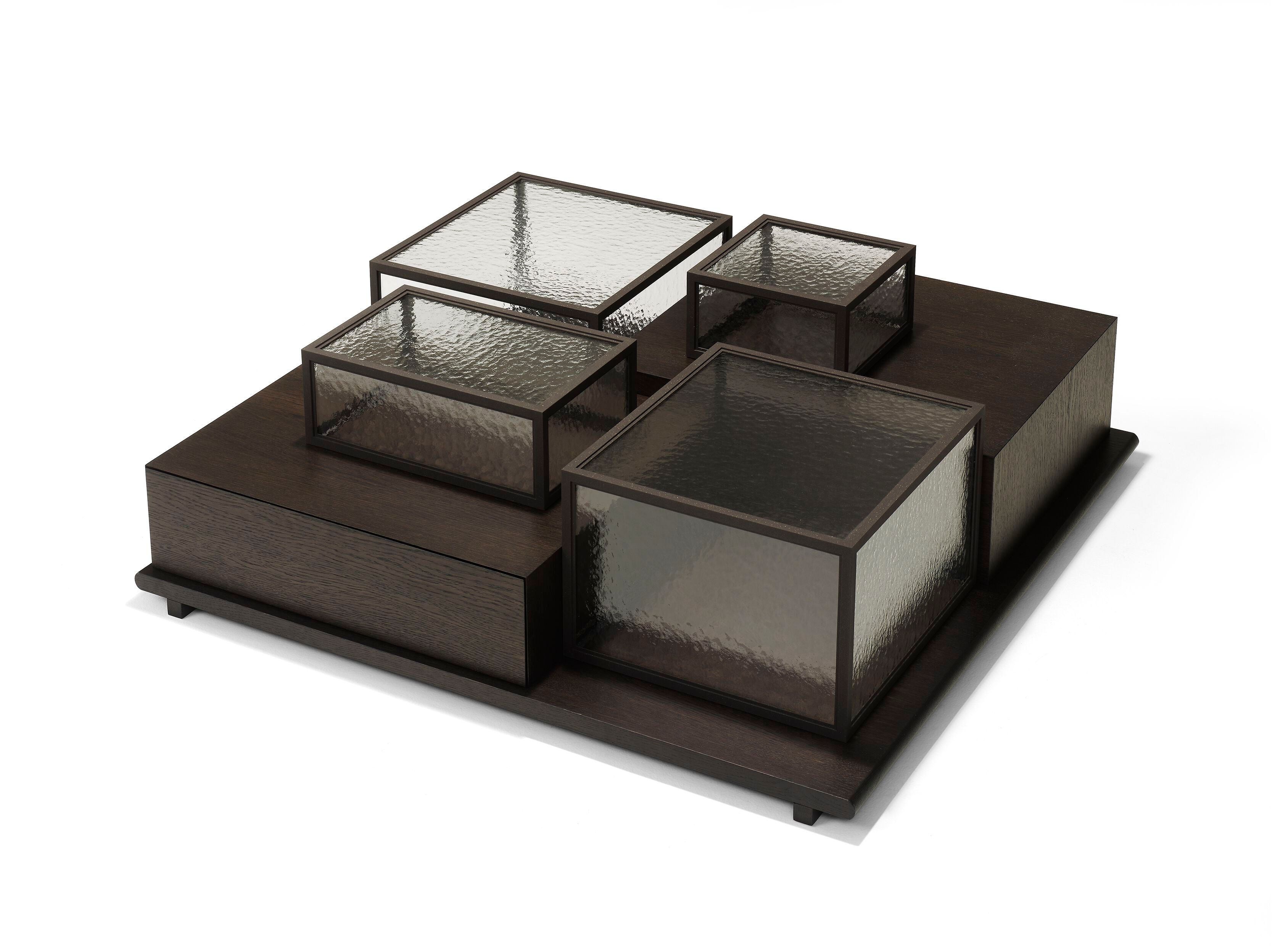 Квадратный стеклянный журнальный столик Linteloo STACK ARCH-00028026 - Вид №1