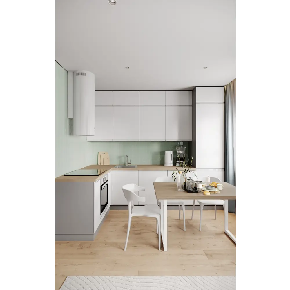 Фасад кухонный Токио Delinia ID белый МДФ с интегрированной ручкой 89365130 STLM-1470229 - Вид №4