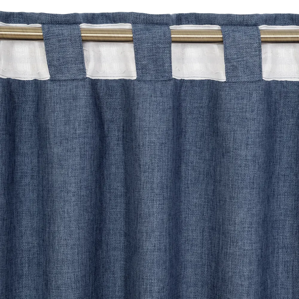 INSPIRE Looks - Готовая штора рогожка темно-синяя 200x260 см 82735254 STLM-1029537 - Вид №4
