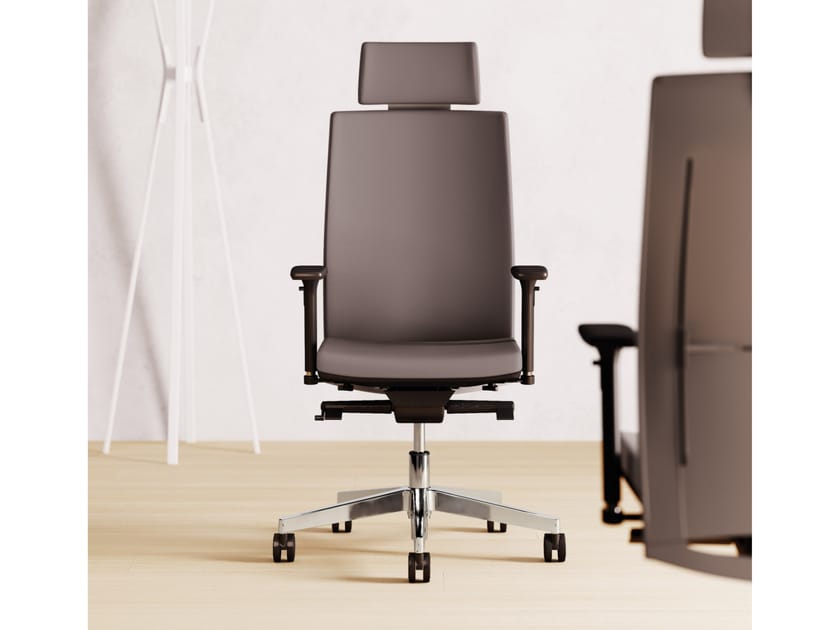 Регулируемое по высоте офисное кресло руководителя с подголовником Las Mobili Hellò ARCH-00002815