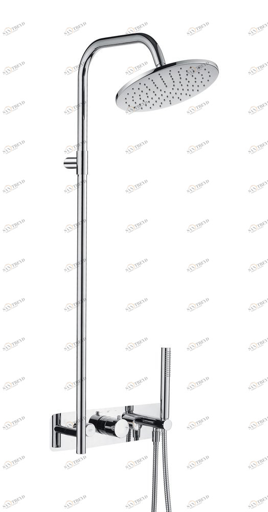 Душевая стойка со встраиваемым термостатическим смесителем, верхним душем 200 мм, ручным душем CEZARES MOON-CD-TA200-01