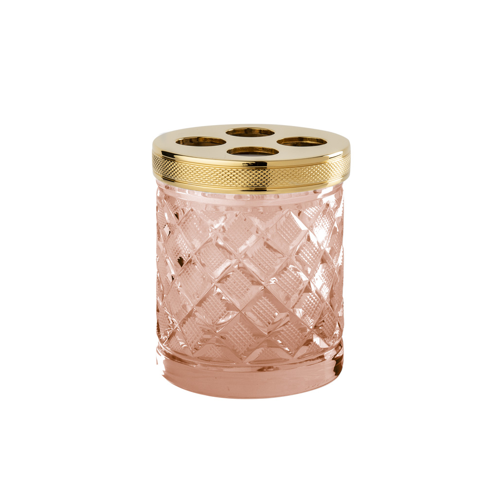 FS09C-620 FS09C-620 Стакан для зубной щетки ЛОСАН РАЗМЕР КРИСТАЛЛ Cristal & Bronze CRISTAL TAILLE “LOSANGE” CISELÉ  - Вид №2