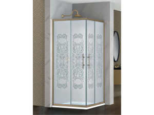 Угловая душевая кабина с раздвижной дверью