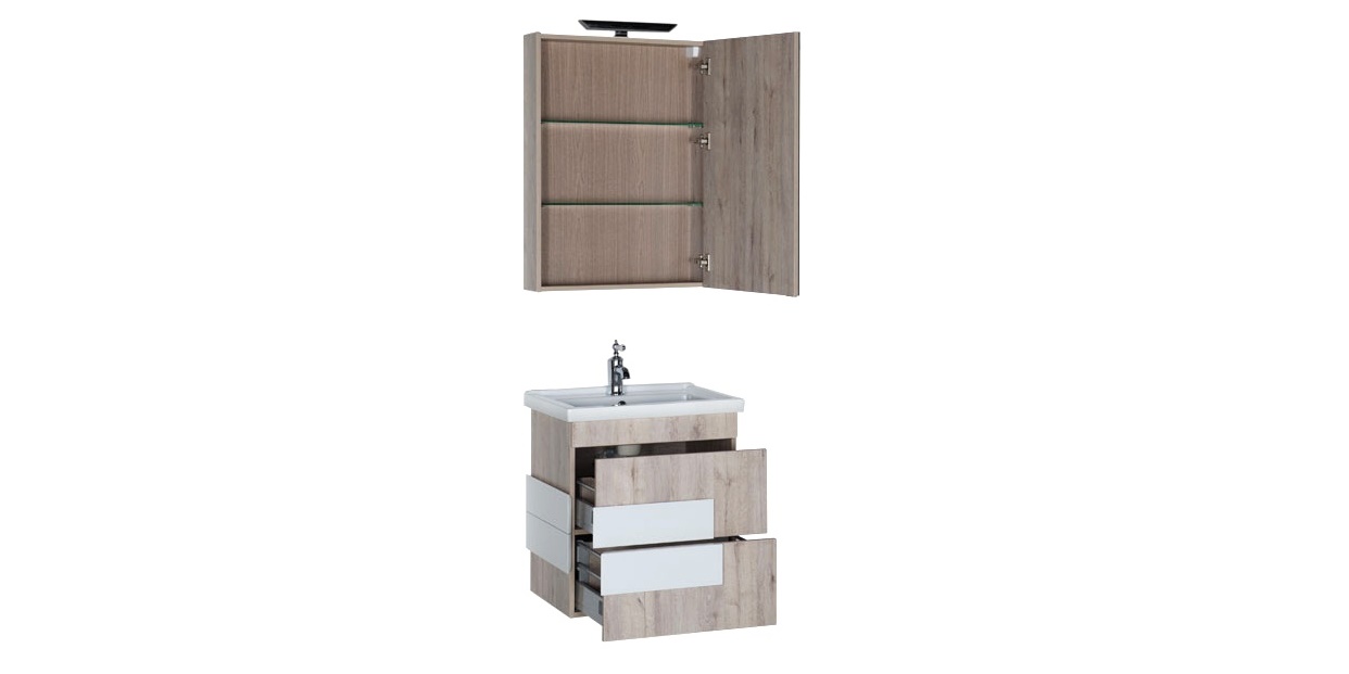 Комплект мебели Aquanet Мадейра 60 дуб кантри 00183160 - Вид №3