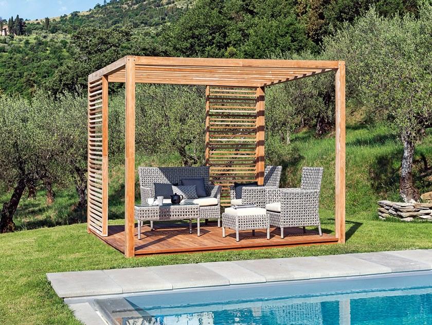 Il Giardino di Legno Низкий прямоугольный садовый стол из синтетического волокна Argali 4430 - Вид №2
