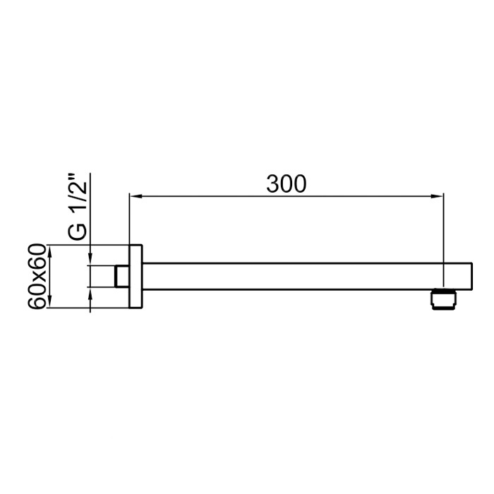 AC1025560 Кронштейн для верхнего душа Webert Comfort - Вид №1