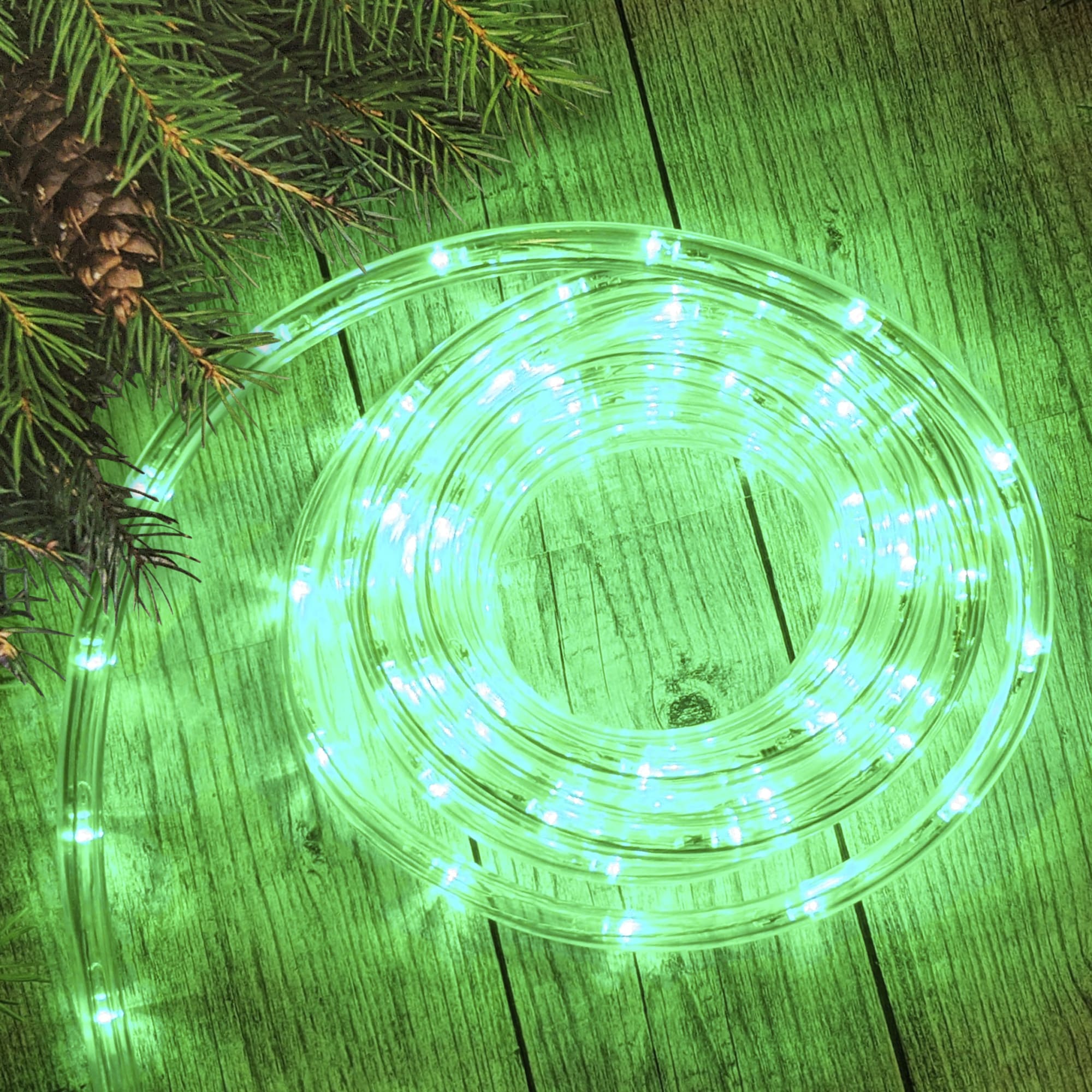 82839233 Электрогирлянда наружная «Дюралайт» 8 м 24 LED/м зелёный Santreyd  - Вид №3