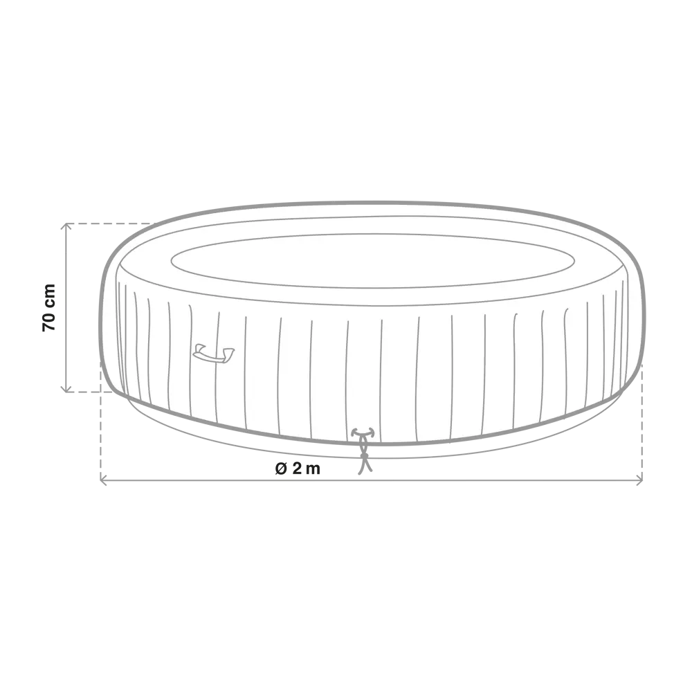 Чехол для бассейна Naterial ø200 h70 см полиэстер светло-серый STLM-2022469 - Вид №5