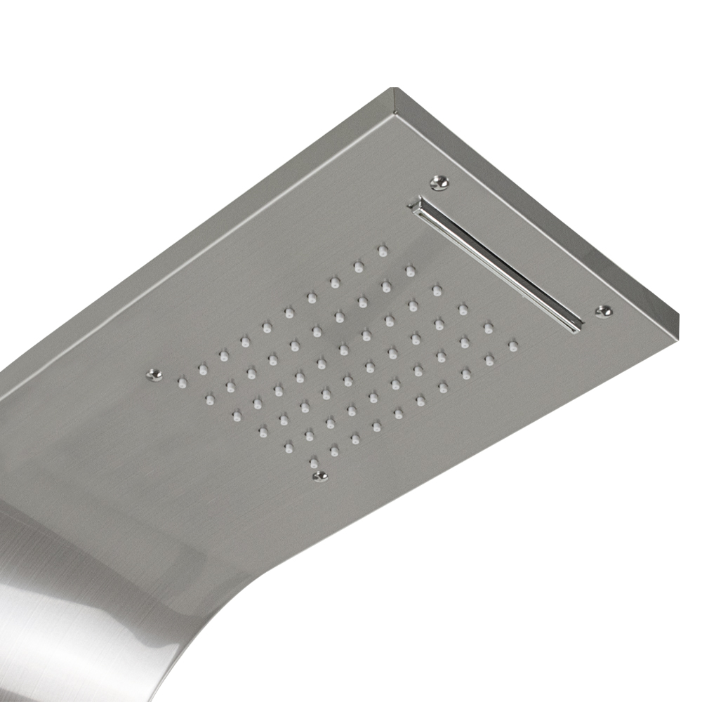 GFmark - Душевая панель - "тропический душ" с двумя лейками, корпус ЗАЦАРАПАННАЯ, нержавеющая сталь марки 304, код: 5510  - Вид №2