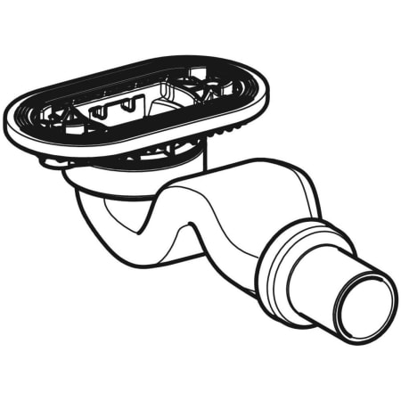 550.079.00.1 Сифон для душевых поддонов Geberit Sestra, высота гидрозатвора 30 мм, воронка из ПП Geberit  - Вид №1